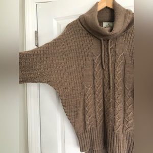 Brown cow neck sweater